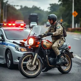Policial militar fica ferido após acidente entre carro e motocicleta na PA-252, em Abaetetuba