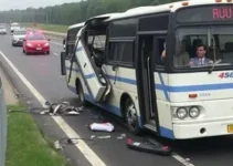 ônibus com cerca de 40 passageiros sai da pista na PA-409 em Abaetetuba
