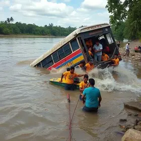 ônibus com estudantes