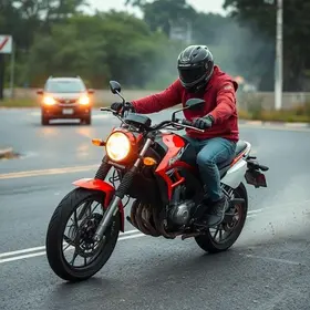 motociclista surta