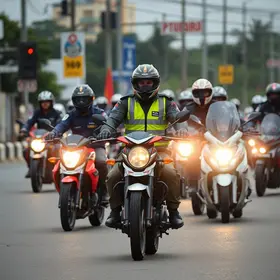 motociclista agredindo agentes de trânsito